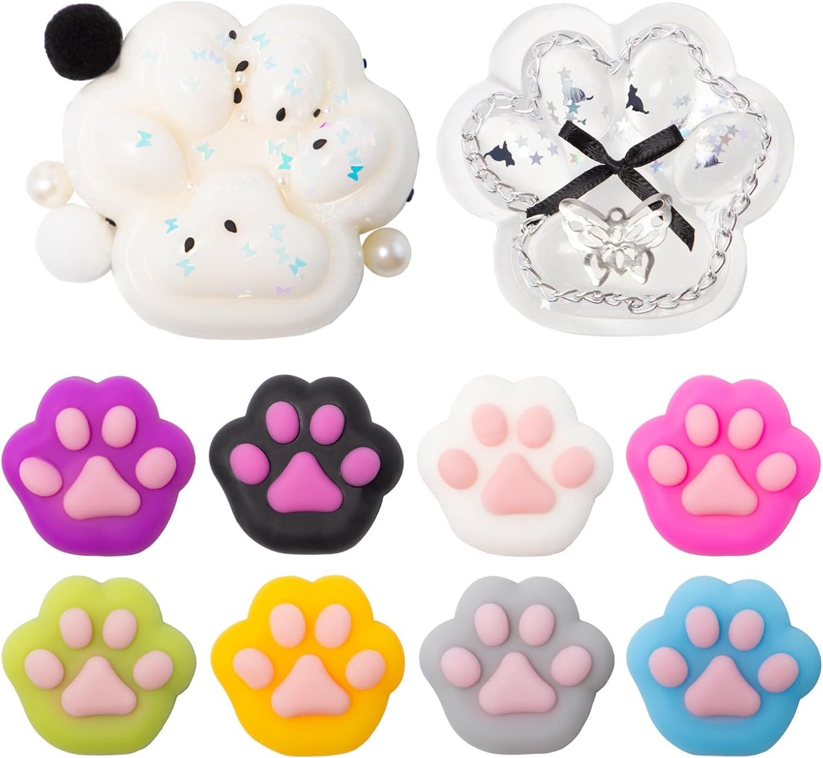 10 stuks uitknijpbare kattenpootjes, speelgoed voor katten en poten, speelgoed voor kinderen en volwassenen