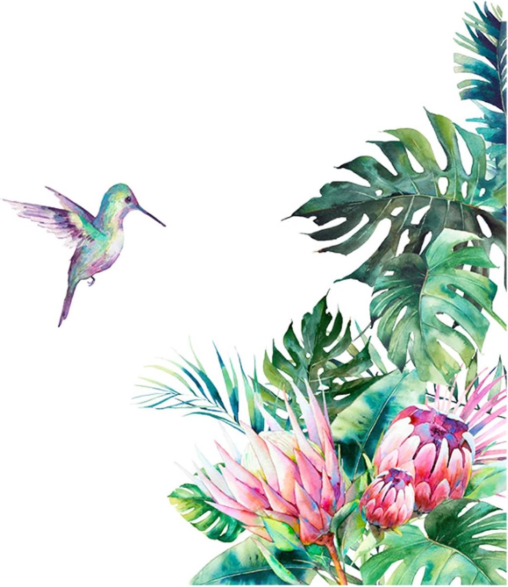 Groen Natuur Wandafbeeldingen Muursticker Planten Aquarel