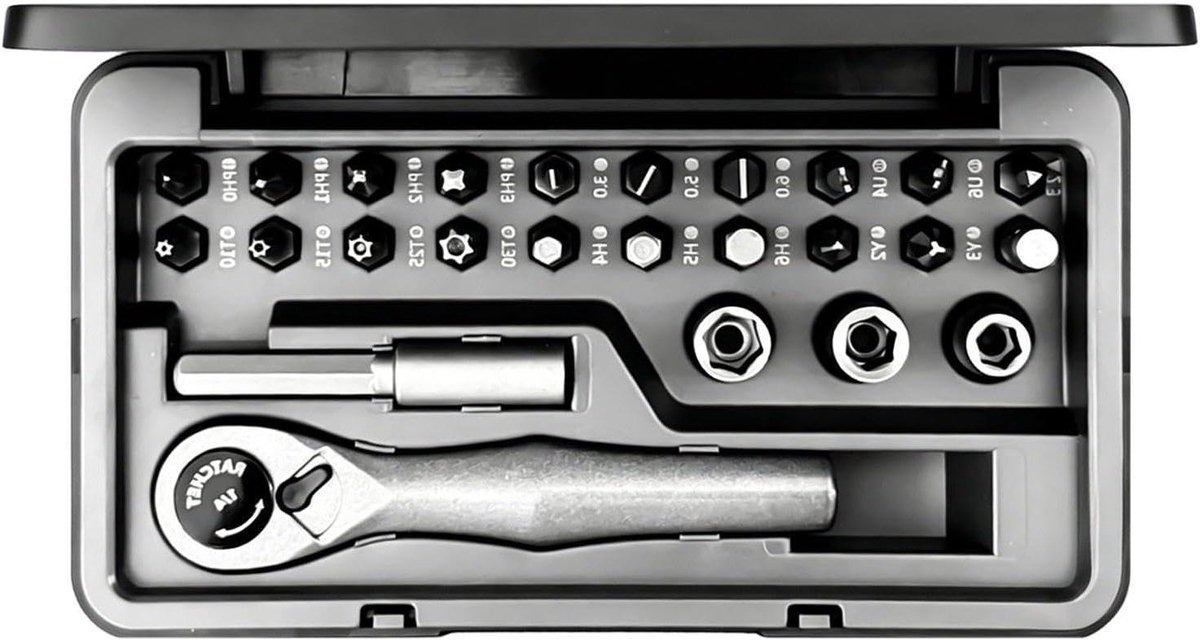 Magnetische Schroevendraaierset - Ratelset Precisie - Reparatieklussen Uitvoeren - 25-in-1 S2 Staal - 629 inch - Meerkleurig