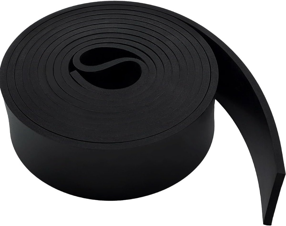 Rubberen wielen, neopreen vlokken, anti-trillingsmatten, rubberen plaat, werkbank, vloerbescherming, isolatie, anti-trilling, antislip (80 mm x 5 mm x 3 m)