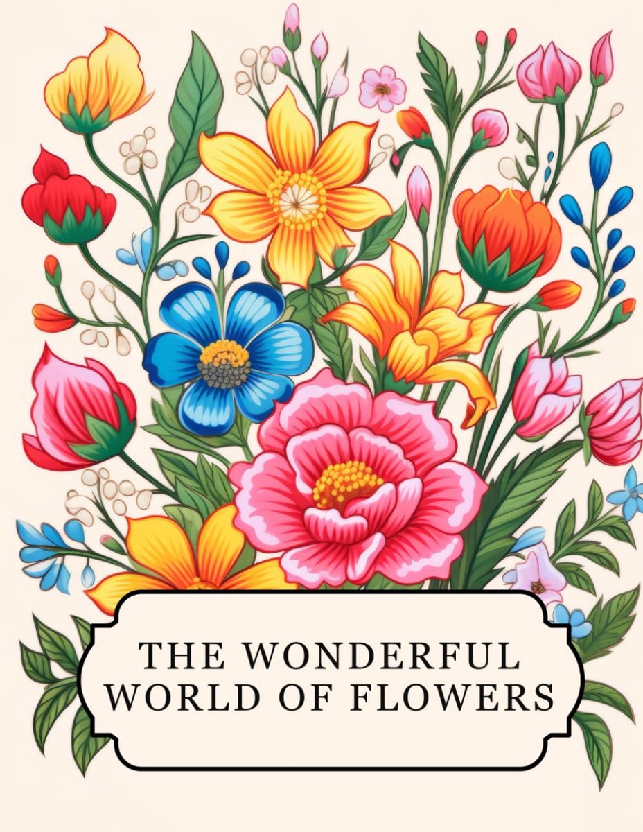 wonderful world of flowers: A flower coloring book for adults with 50 beautiful designs. Perfect for relaxation, stress relief and creativity