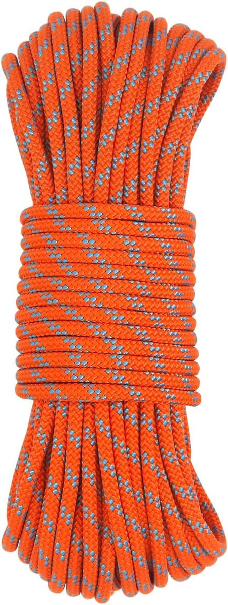 Statische klimtouw 6mm accessoire koord touw, voor boomverzorger, bergbeklimmen, zeilboot touw, doklijnen, slepen slepen-oranje/6 m