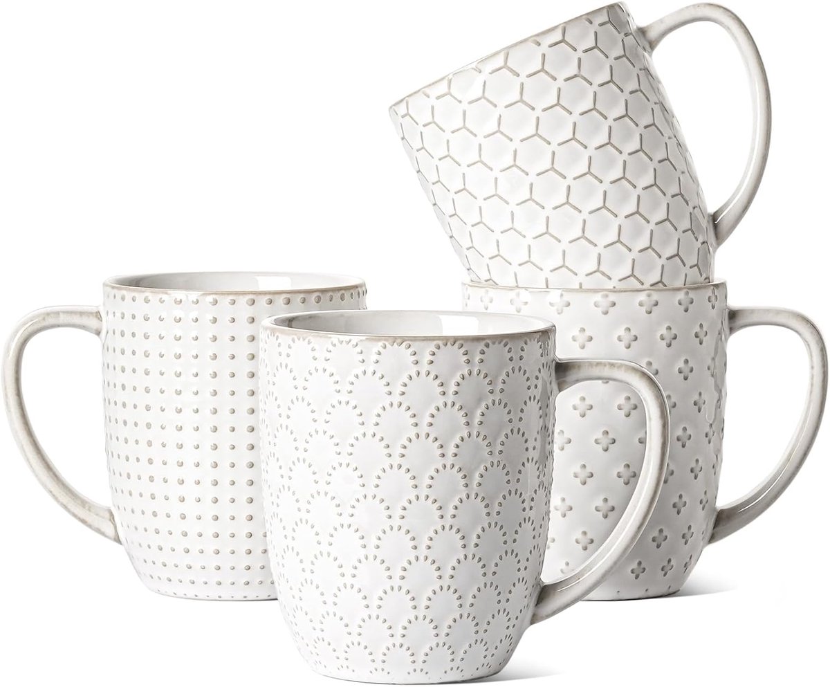Tauci Kaffeetassen Set, 473 ml, Keramiktassen Kaffeebecher