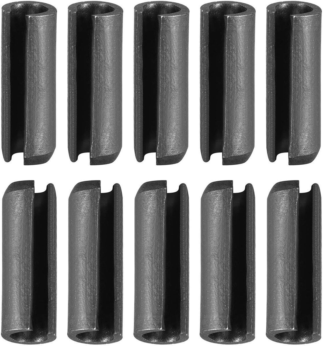 5 mm x 16 mm (d x l) geribbelde veerpen, 30 stuks, ideaal voor bevestiging thuis, 65 Mn veerpluggen, spanner, rol, stift, zwart