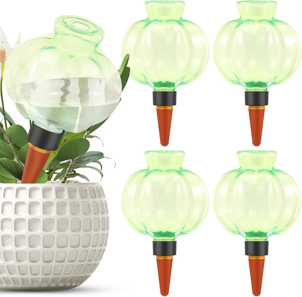 4 stuks irrigatieballen voor planten, 500 ml waterdispenser, planten, automatische irrigatie, kamerplanten, plantenirrigatie binnen, zelfbewateringssysteem voor kamer, balkon, vakantie