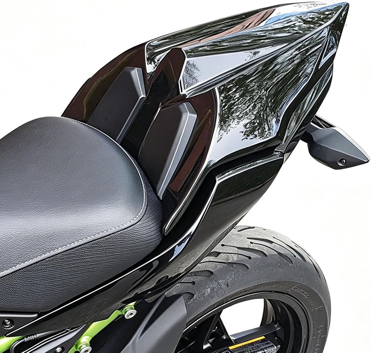 Seat Cover Cowl Passenger Pillion Tail Solo Seat Cowl Fairing Compatible with Z650 NINJA 650 Accessories 2017 2018 2019 2020 2021 2022 2023 2024 (Black)