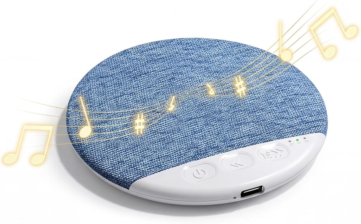 SnelShoppen - Bluetooth Kussenluidspreker voor Slapen, Draagbare Mini Onder-Kussen Speaker met Timerfunctie, Draadloze Slaap Hulp met Stereo Bas, Hoof