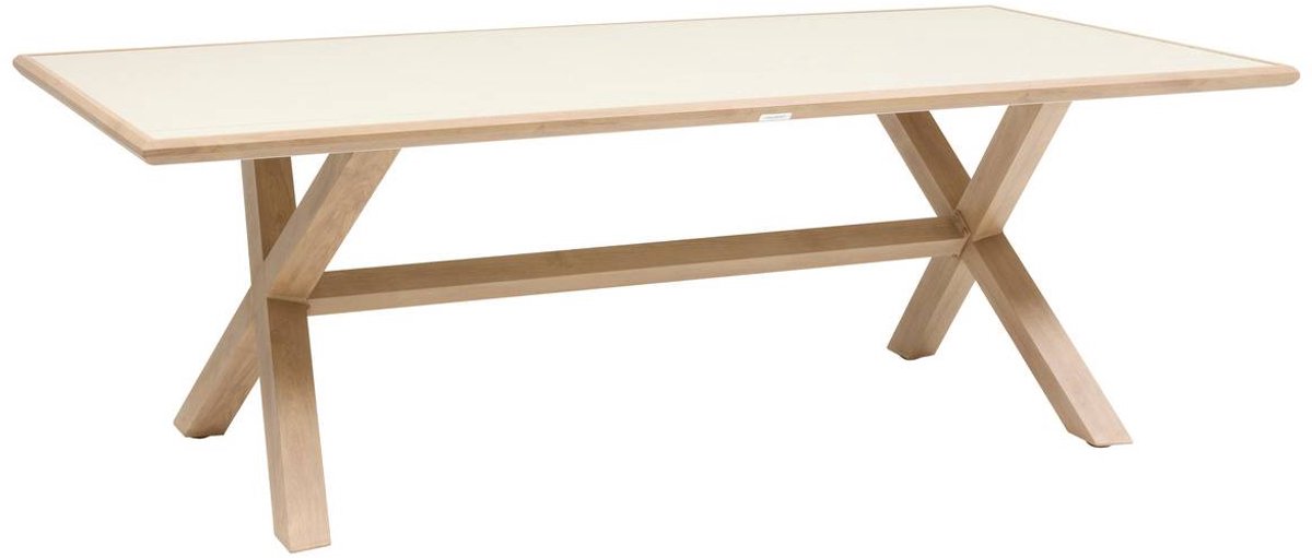 Aluminium tuintafel voor 8 personen met kruisvormig onderstel AXIOME