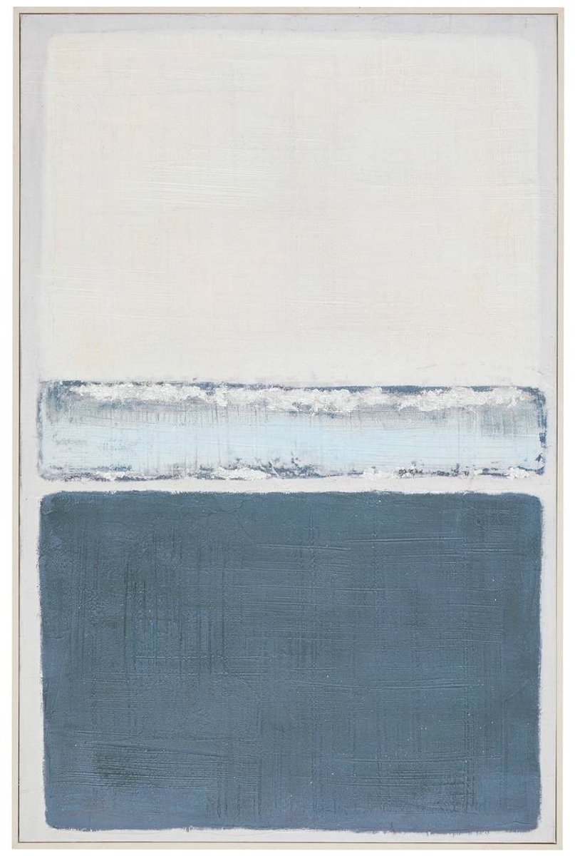 Ingelijst geschilderd doek, abstract met reliëf JIMENA