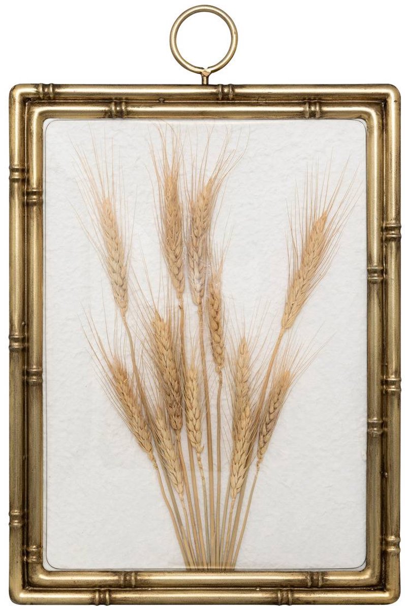 Atmosphera Jonas Wanddecoratie fotokader met graan - 46x30cm - Bruin