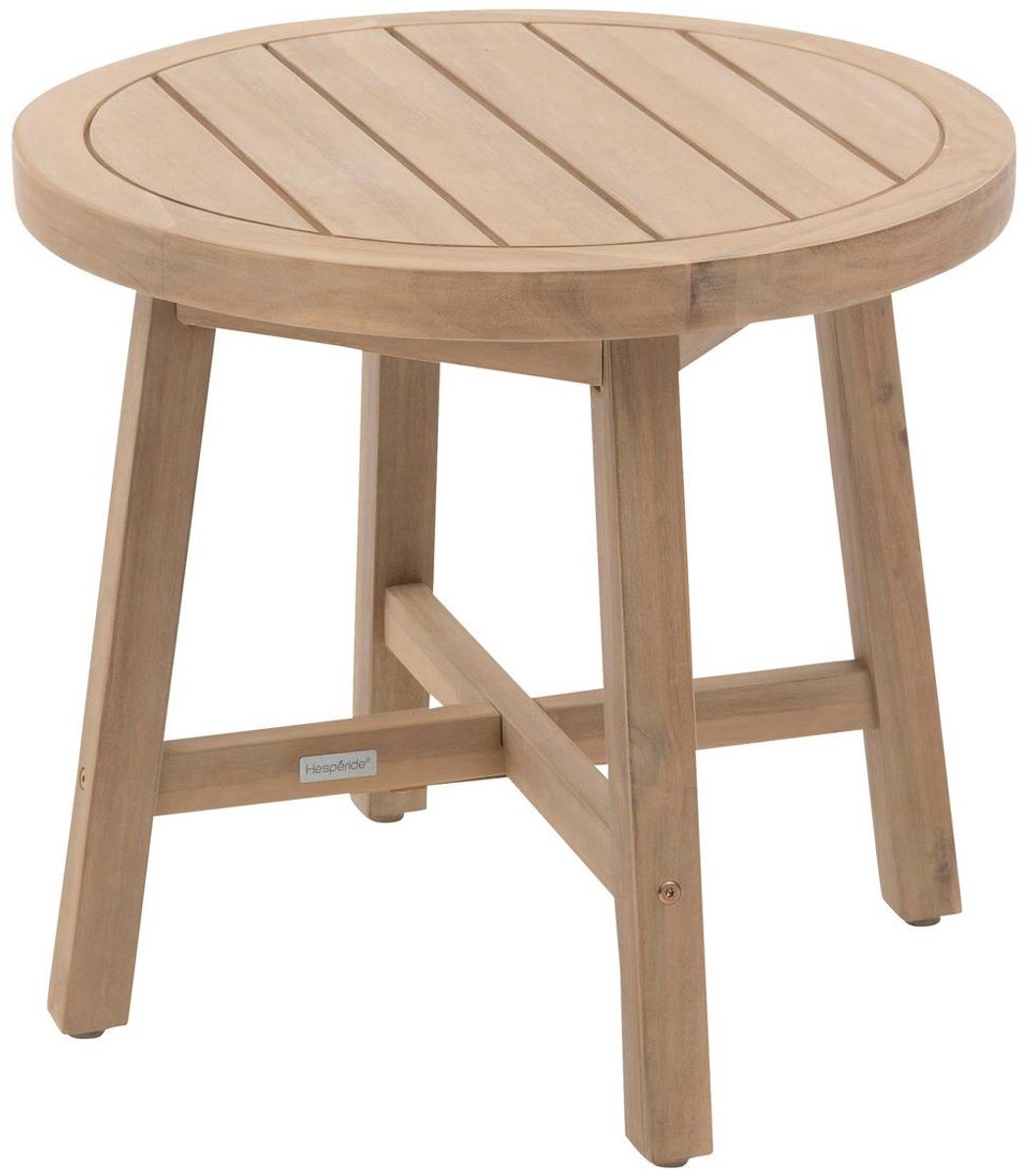 Ronde bijzettafel van acaciahout PAPOUASIE