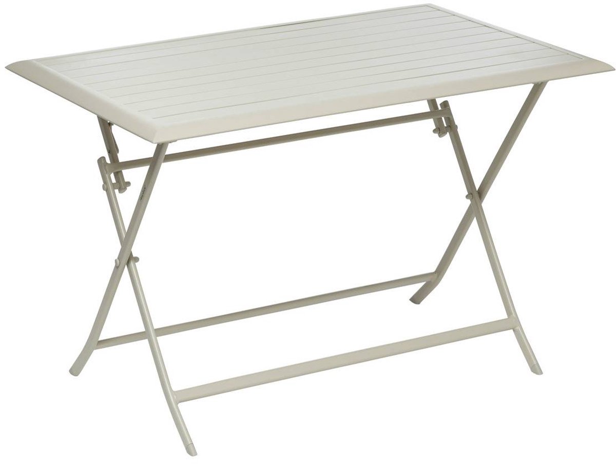 Rechthoekige opvouwbare tuintafel voor 4 personen van aluminium AZUA