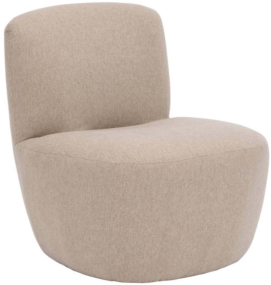 Fauteuil met organische vorm van stof LEONE