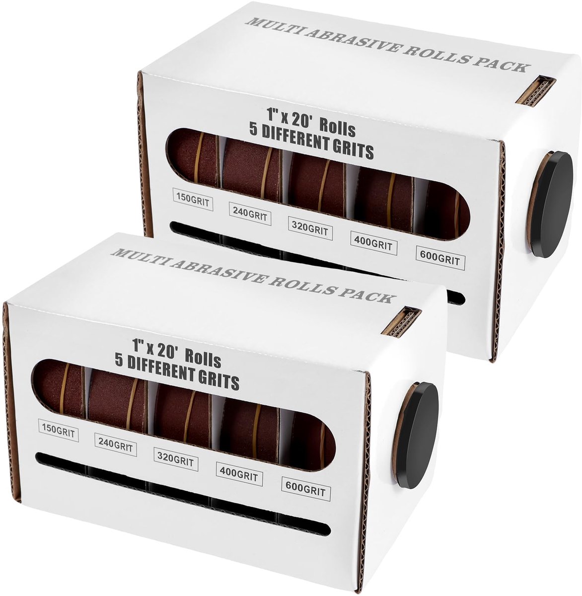 Omgoods- Schuurpapierrol 25 mm x 6 m - Korrel 150/240/320/400/600 - Schuurlinnen - Set voor Hout/Metaal - Slijpen/Polijsten - 1 stuk - Schuurlint
