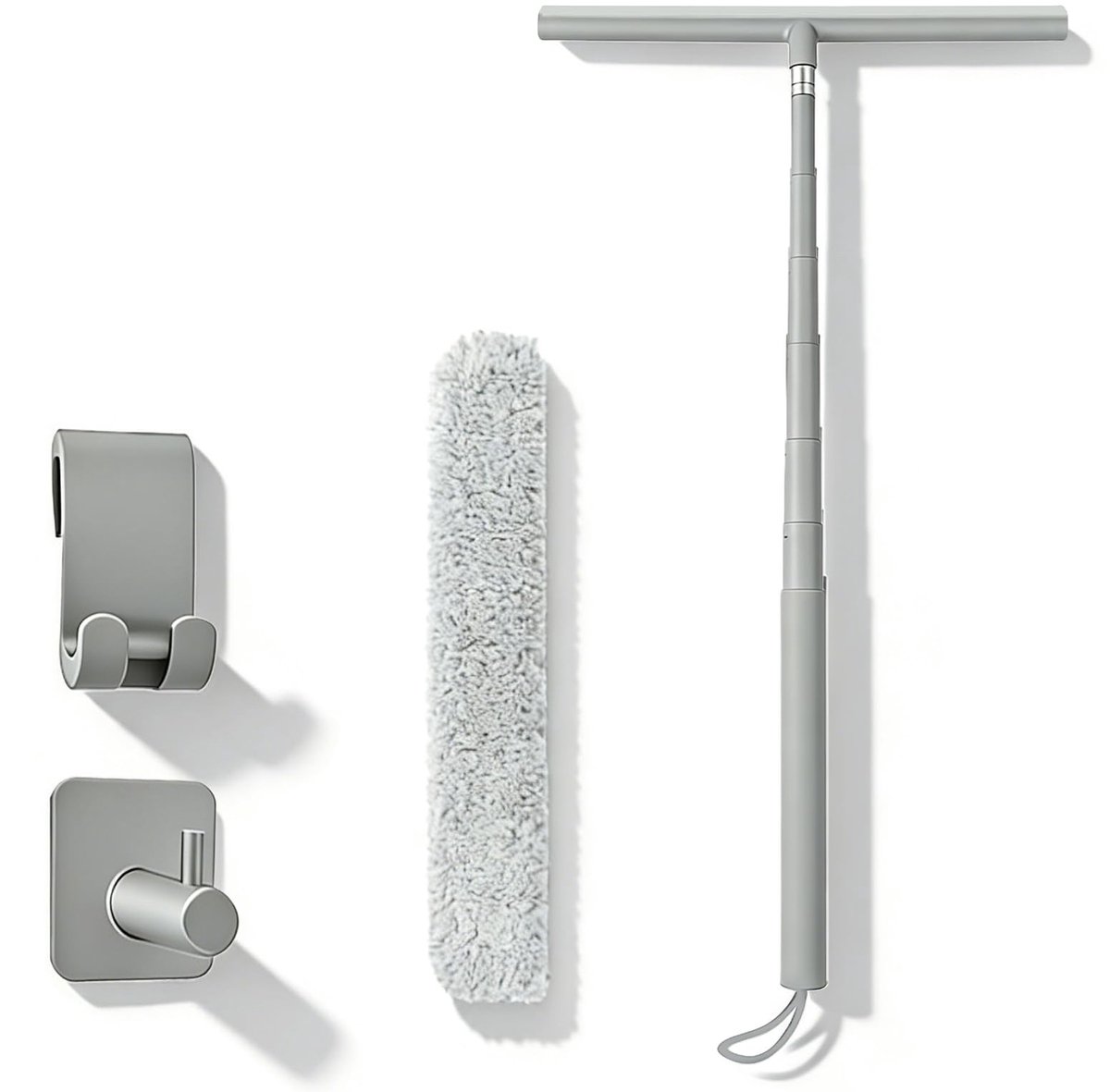 Omgoods - Douche Wiper met Uitzettende Handgreep 29-120 cm voor Ramen en Badkamer