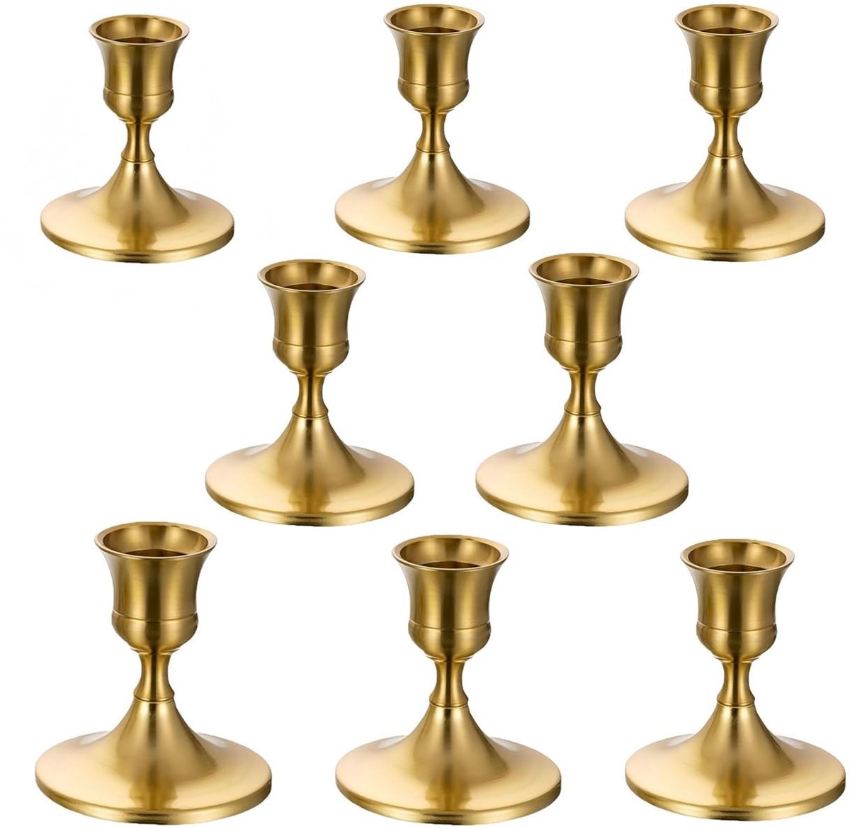 Omgoods - Elegante Gouden Kaarsenhouders voor Taper Kaarsen