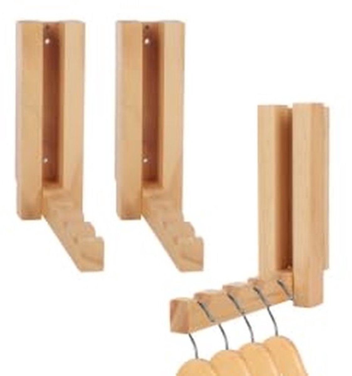 Omgoods - Inklapbare Garderobehaken voor Wandmontage, 2 Stuks