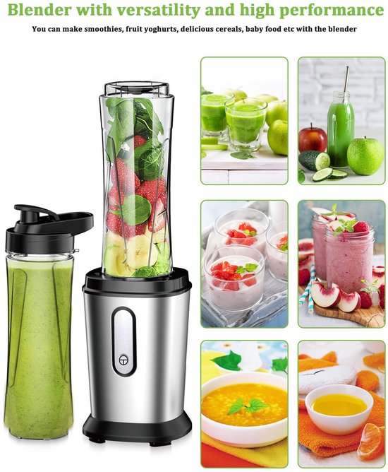 Omgoods - Draagbare Blender met 2 BPA-vrije Flessen van 600 ml — afbeelding 5
