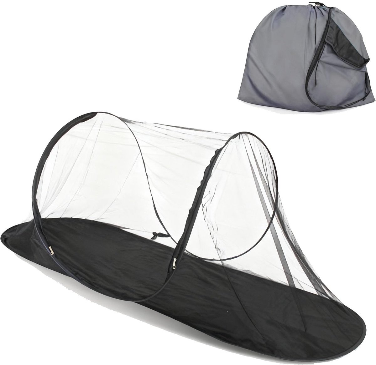 Omgoods - Pop-up Muggennet 200x72x70cm - Opvouwbaar voor Reis en Camping