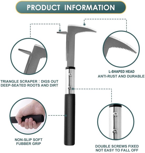 Omgoods - Joint Scraper Weed - Grout Schraper met Lange Handgreep — afbeelding 2