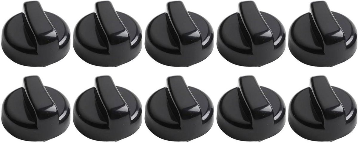Bedieningsknoppen Terrasverwarmer - Vervangende Knoppen Gashaard - Warmte Instellen - Weerbestendig Plastic - 8 mm Montage - Zwart