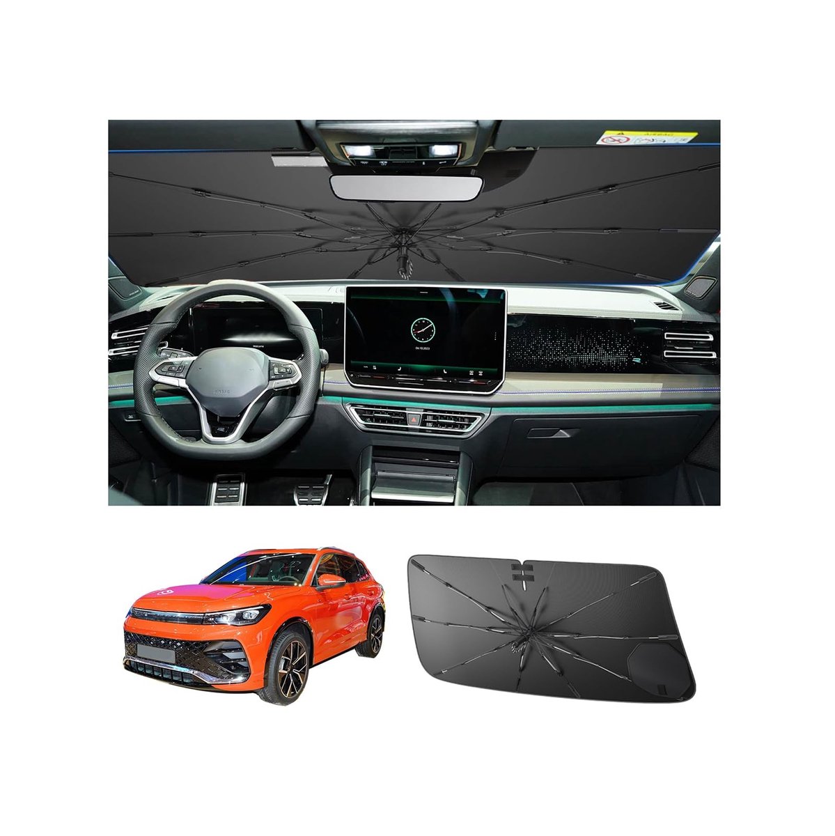 Omgoods - Voorruitparasol voor V-W Tiguan Mk3 2024-2025 met UV-bescherming