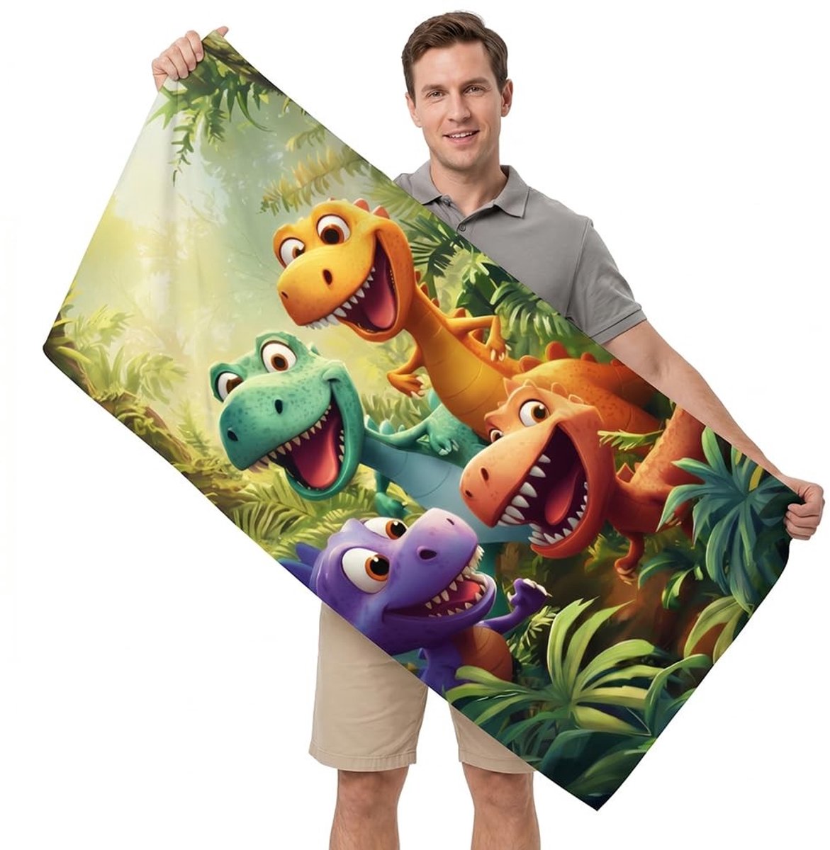 Omgoods - Dinosaurus Strandlaken van Sneldrogend Microvezel
