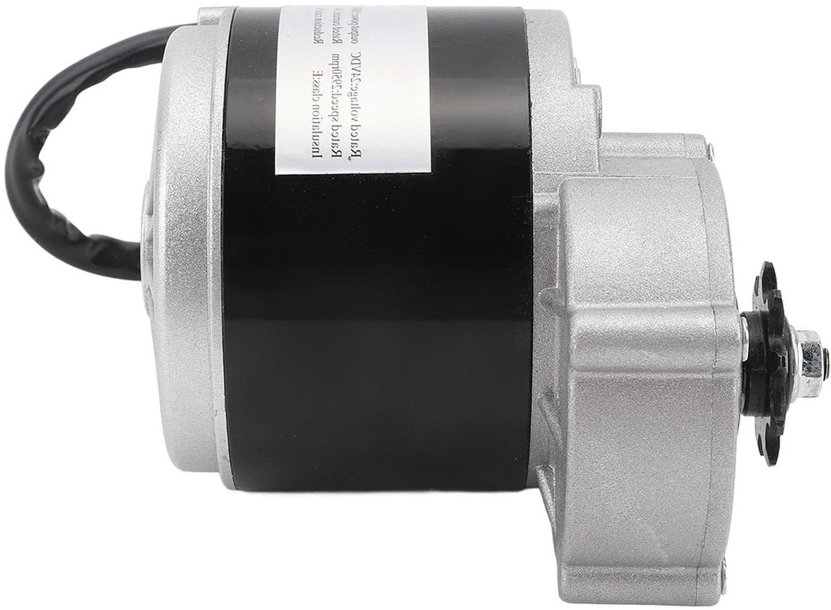Elektrische Motor - Scooter Motor - Driewieler Om Bouwen - Tandwielreductie Systeem - 15 x 14 x 14 cm - Zwart