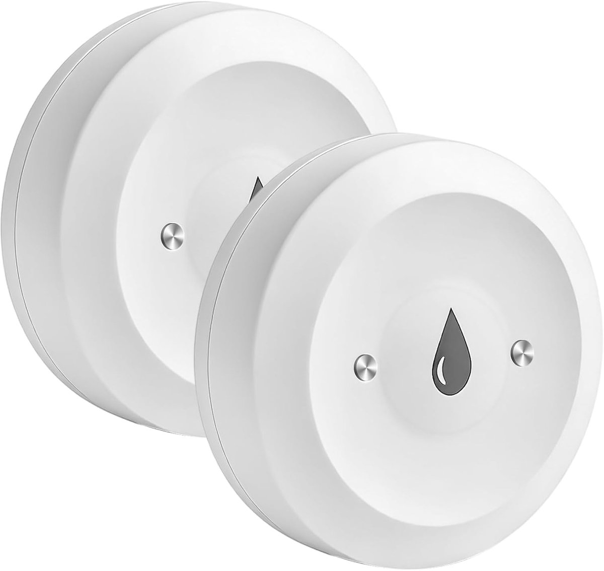2 stuks wifi-watermelder: waterdetector, smart waterdetector, afstandsbediening, wifi watersensor, waterleksensor wifi, draadloze watermelder, voor keuken, badkamer, balkon (2,4 GHz wifi)