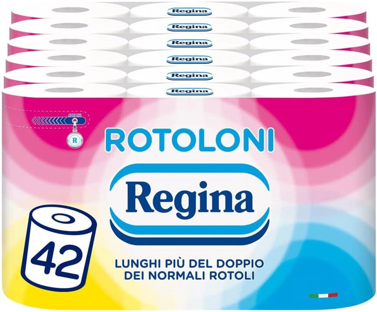 SnelShoppen - Toiletpapier rollen, 42 maxi rollen, 500 vellen, 2-laags, 100% FSC-gecertificeerd papier, 50% gerecycled plastic, ideaal voor thuisgebru