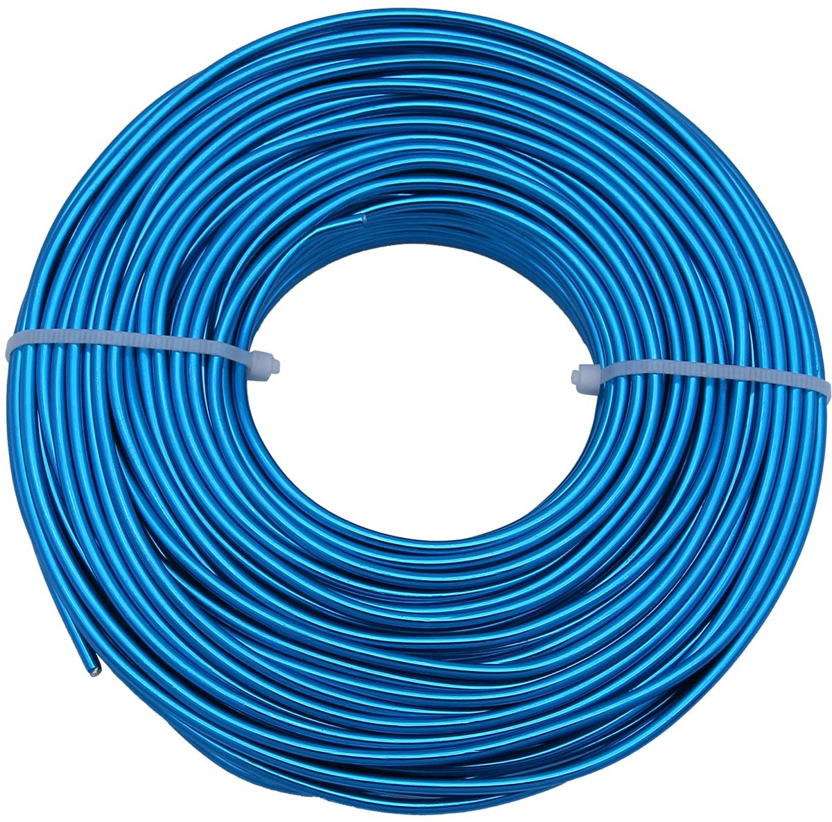 Draad, 2 mm dik aluminium knutseldraad, draad voor het maken van sieraden, metaaldraad voor knutselwerk, aluminiumdraad, doe-het-zelf, metaalhandwerk, kunstdraden (blauw, 30 m)