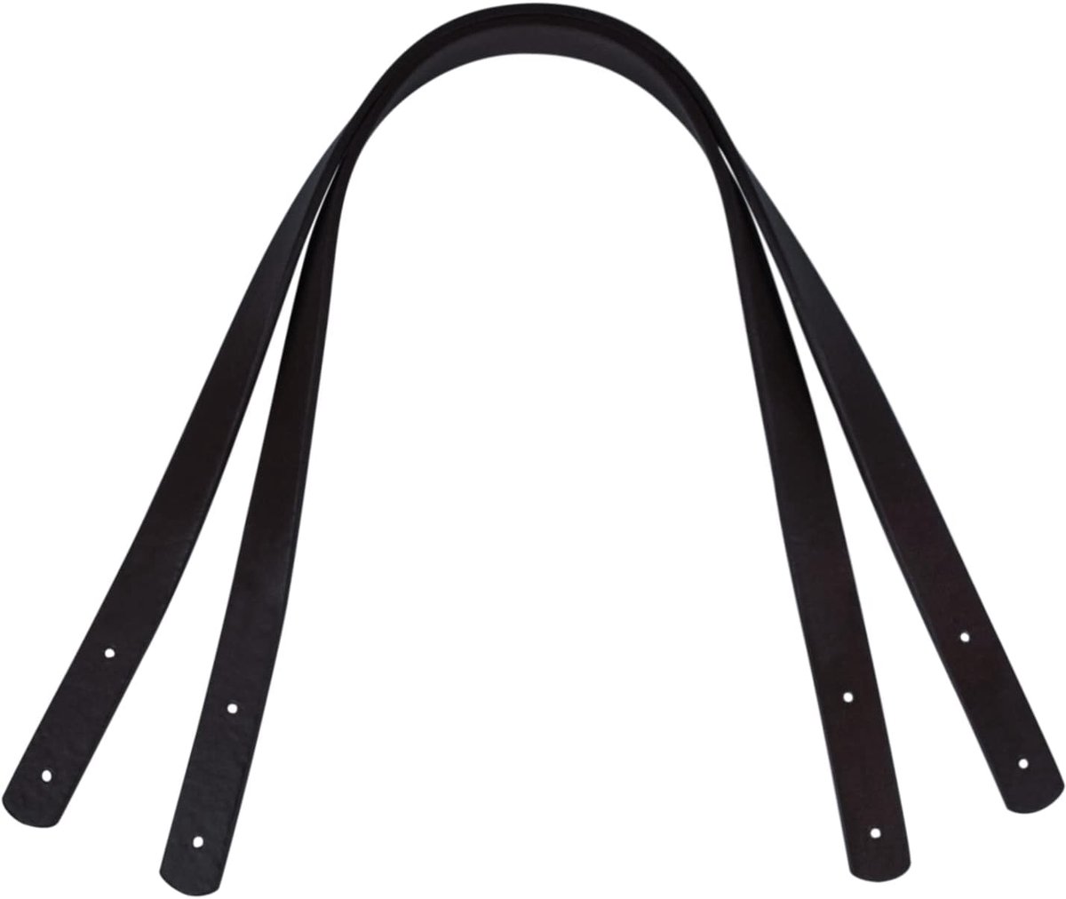 2 Pcs Vervanging PU Tasriem 60cm Handtassen Riem Klinknagel Schoudertas Handgrepen voor Vrouwen Tote Portemonnees,Zwart