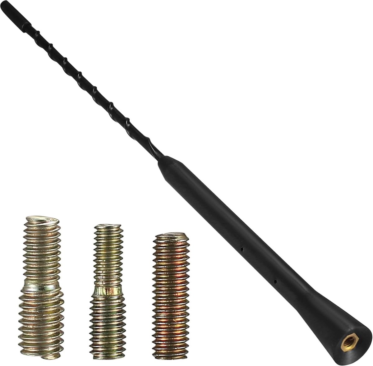 AM FM, Universele Auto Radio Antenne, 28 cm Korte Autodakraantenne, Vervangende Antenne voor Autoradio, Met M4 M5 M6 Schroefdraad voor Optimale AM FM Ontvangst (1 Stuk)
