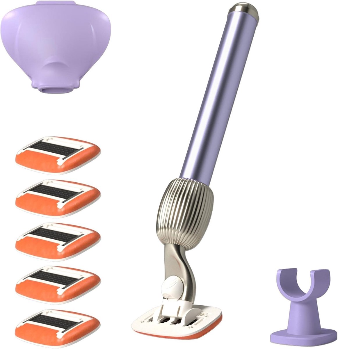 Dames scheerset - Met verwisselbare hoofden - Aluminium handvat - Altijd binnen handbereik - ShopVlot