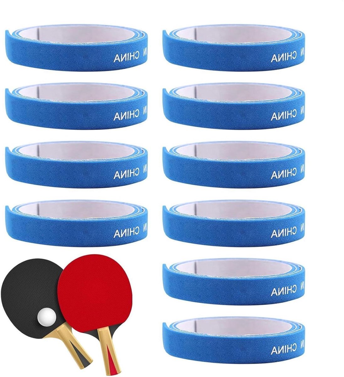 Randband Tafeltennis - Batrand Bescherming - Sport Beschermen - Optimale Pasvorm - 10 Stuks - Blauw