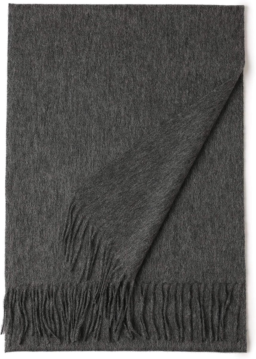 wollen sjaal effen met franjes voor herfst winter heren en dames