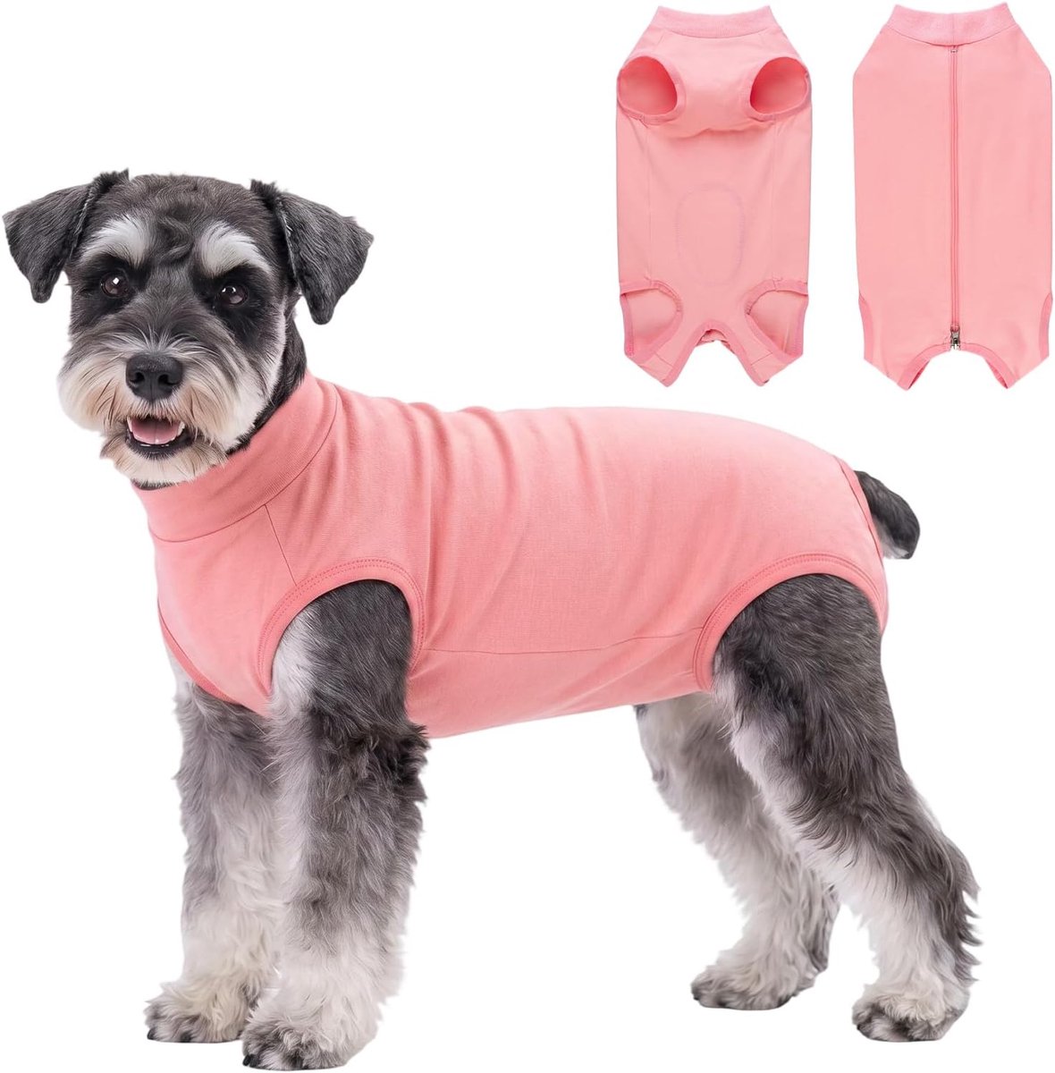 Herstelpak voor Honden na Operaties, Postoperatief Vest Met Ritssluiting Puppy's Chirurgische Pakje na Operaties Vrouwelijk Mannelijk, Alternatief Kraag Onesie voor Kleine Middelgrote Honden