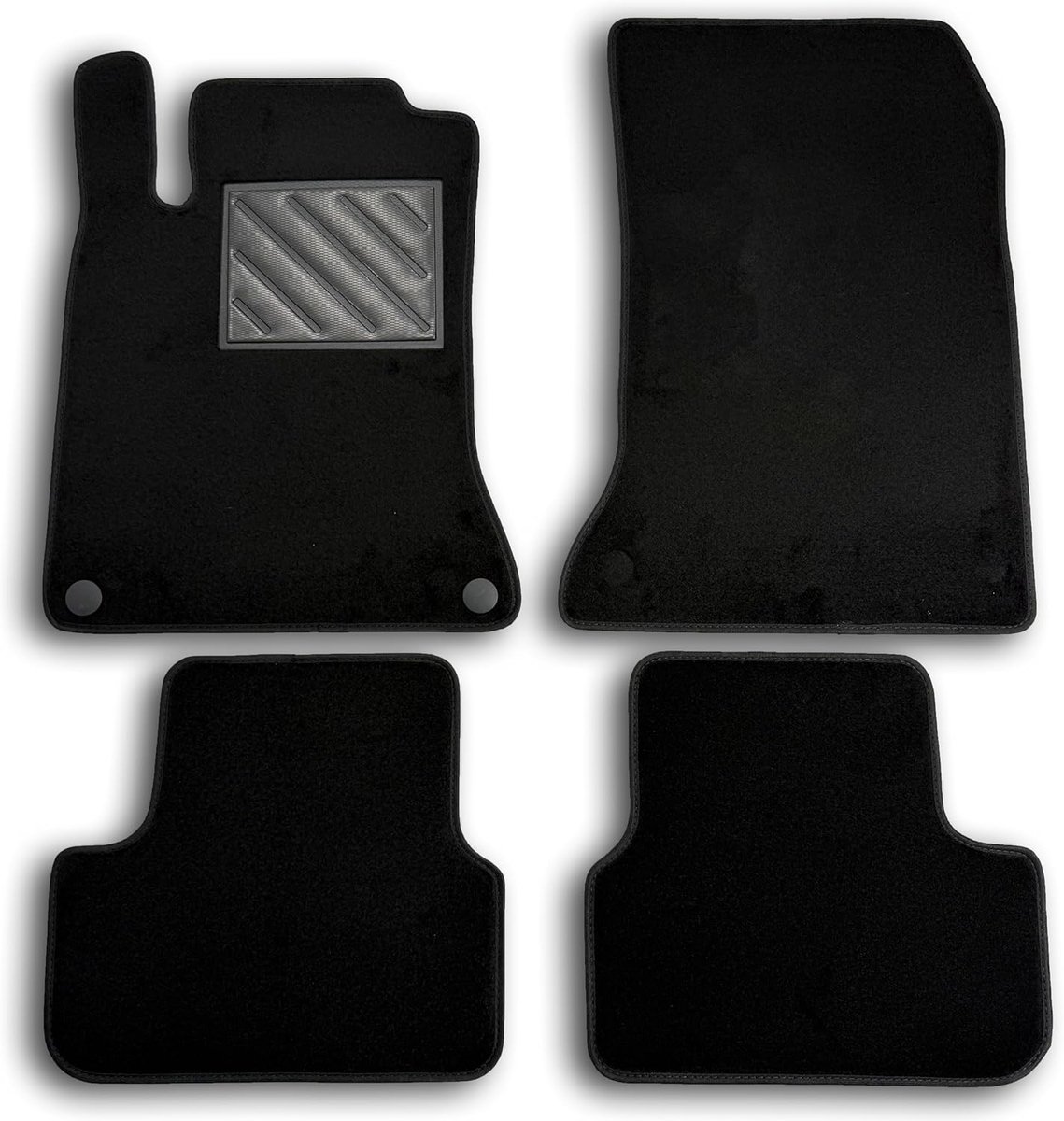 SnelShoppen - Vloermatten voor Mercedes B-Class W246 2011-2019, Perfecte Pasvorm, Versterkte Rubber Hielpad en Bevestigingsknoppen