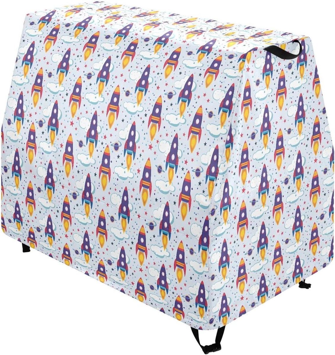 Water Tafelhoes Kinderen - Buiten Tafelkleed - Tafel Beschermen - Cartoon Raket Print - 104 x 63 x 83 cm