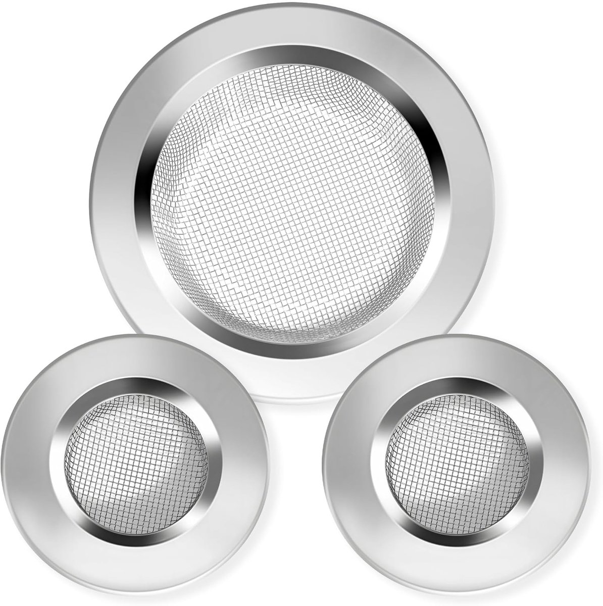 Zeven voor geurlampen, roestvrijstalen zeef, rookzeef voor rookstoofjes, met zeef, diameter 11 cm en 7,5 cm, 3 stuks