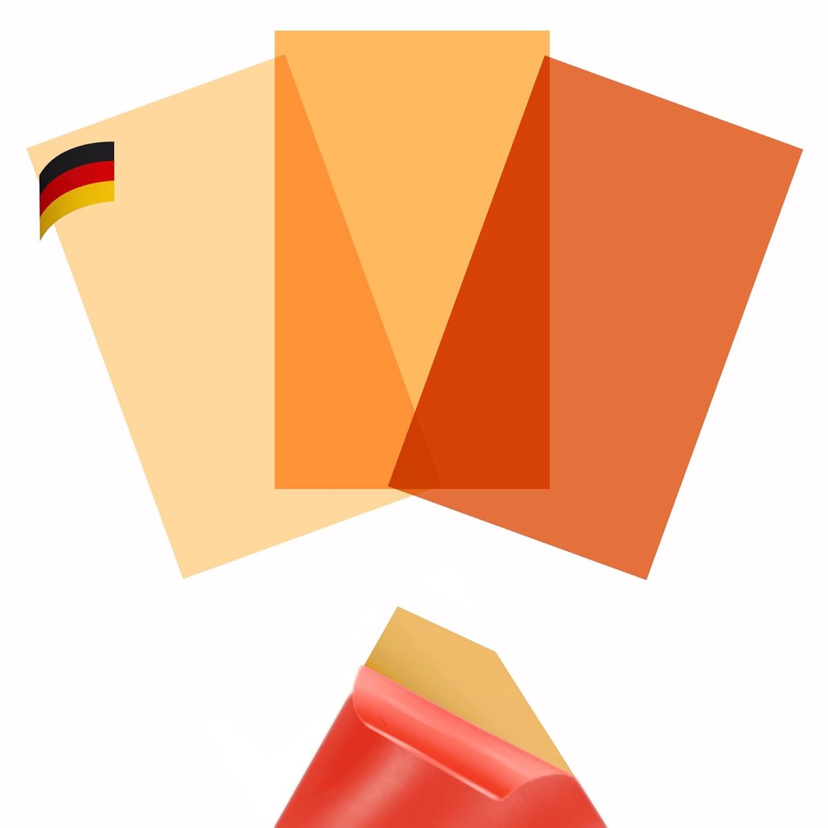 Kleurfilters voor ledlampen, snede 20x12 cm, 3 tinten warm wit kleeffolie voor kleurcorrectie, daglicht naar gloeilamplicht, warmlichtfilters voor ledspots, 3 stuks (20 x 12 cm)