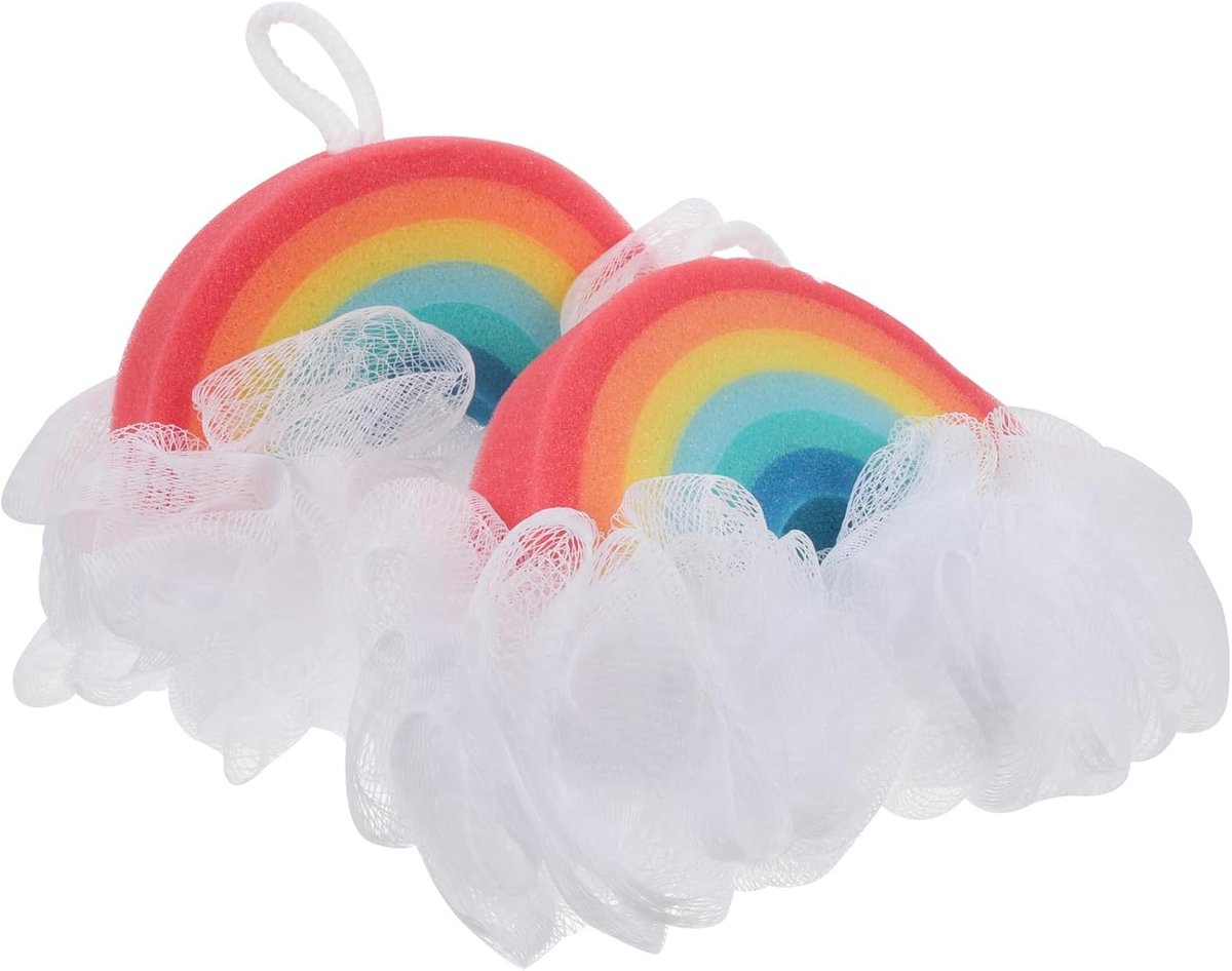 SnelShoppen - 2 Stuks Peeling Bad Sponsen, Super Zacht, Herbruikbare Peeling Spons voor Volwassenen en Kinderen, Perfect voor Bad en Douche