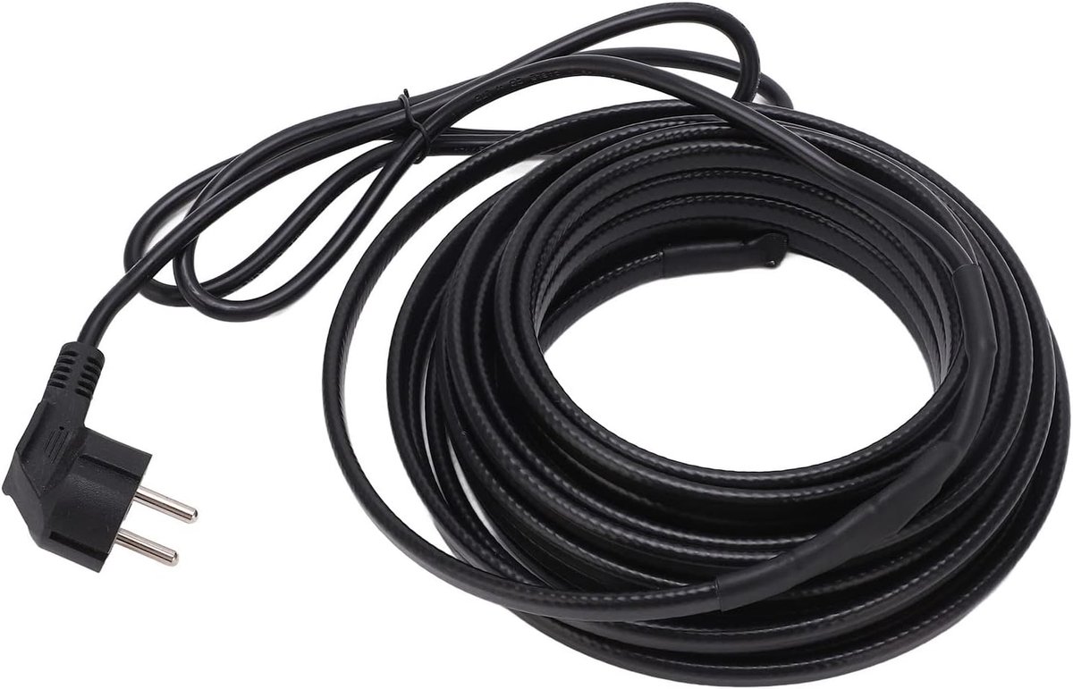 SnelShoppen - Verwarmingskabel 10 Meter Elektrische Verwarmingstape met Explosieveilige Stekker voor PVC Slang, Ideaal voor Vorstbescherming