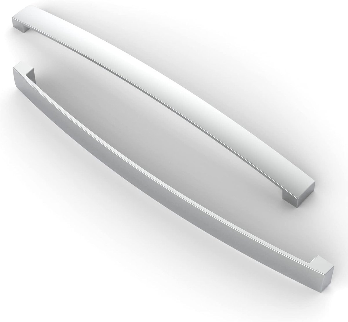 10 Stuks Kastgrepen met 256mm Gatafstand, Arch Pull Handgrepen voor Keuken- en Slaapkamermeubels, Chroom Afwerking