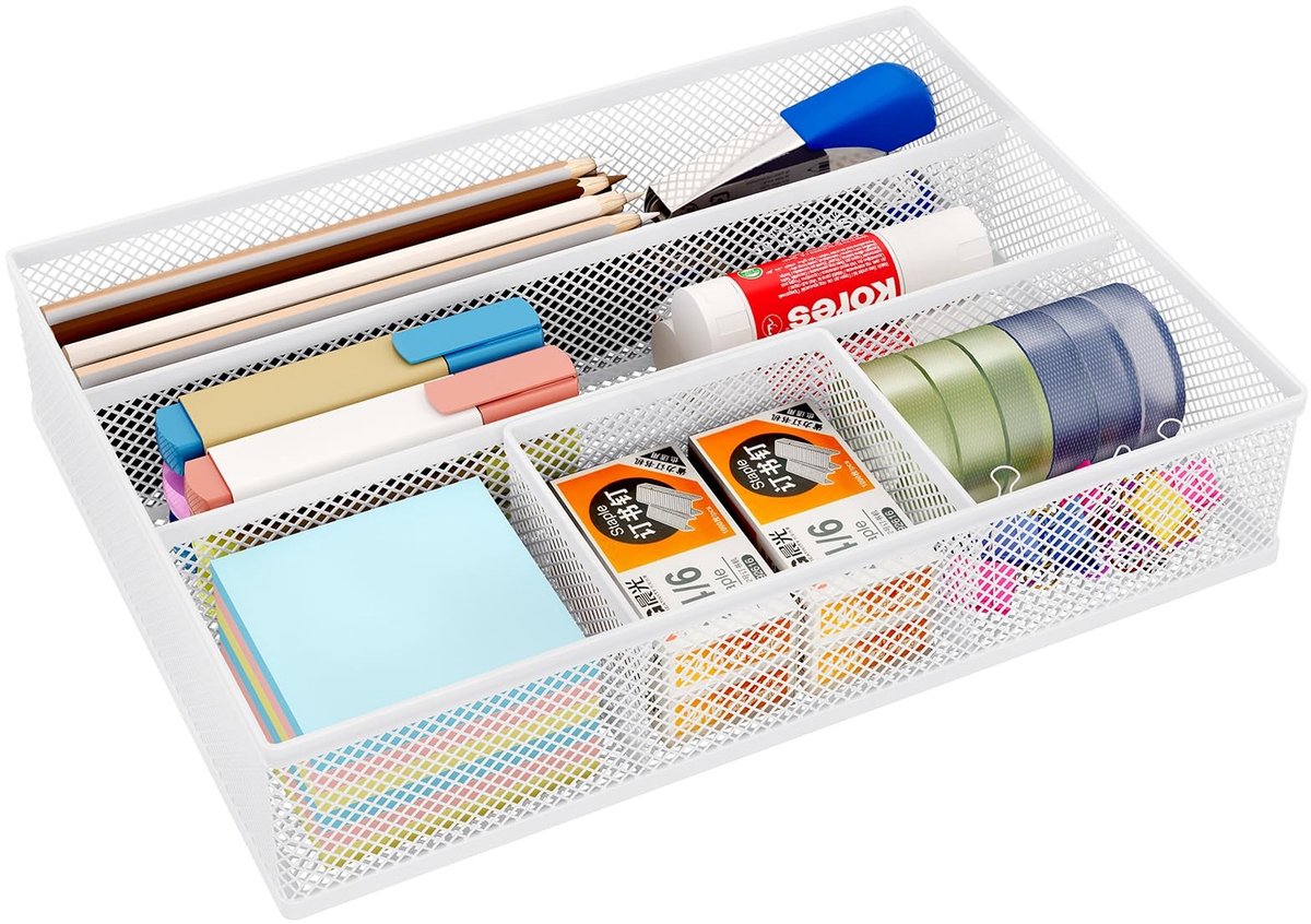 Omgoods - Mesh Organizer voor Bureau Lades, Wit