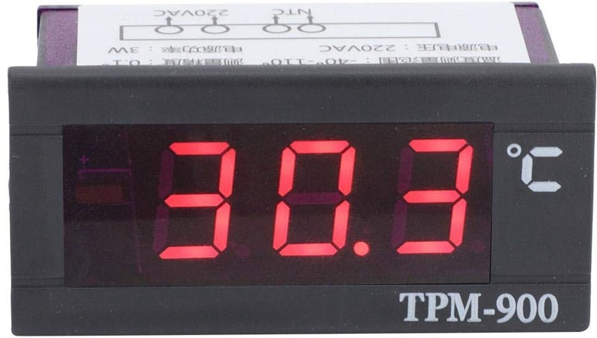 Omgoods- Thermometer Digitale LCD - Temperatuurmeter - Temperatuurweergave - Nauwkeurige Meting - Voor Koeling - Tot +110 °C