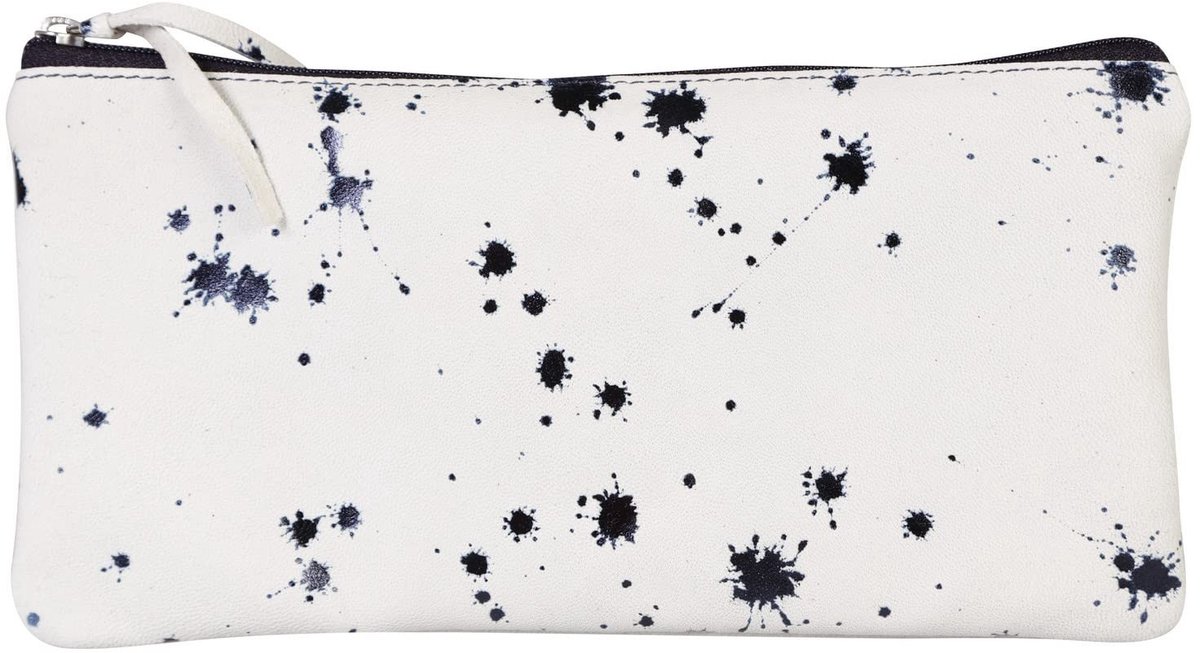 Omgoods - Leren Pennenbakje Flat 22 x 11 cm in Donkerblauw