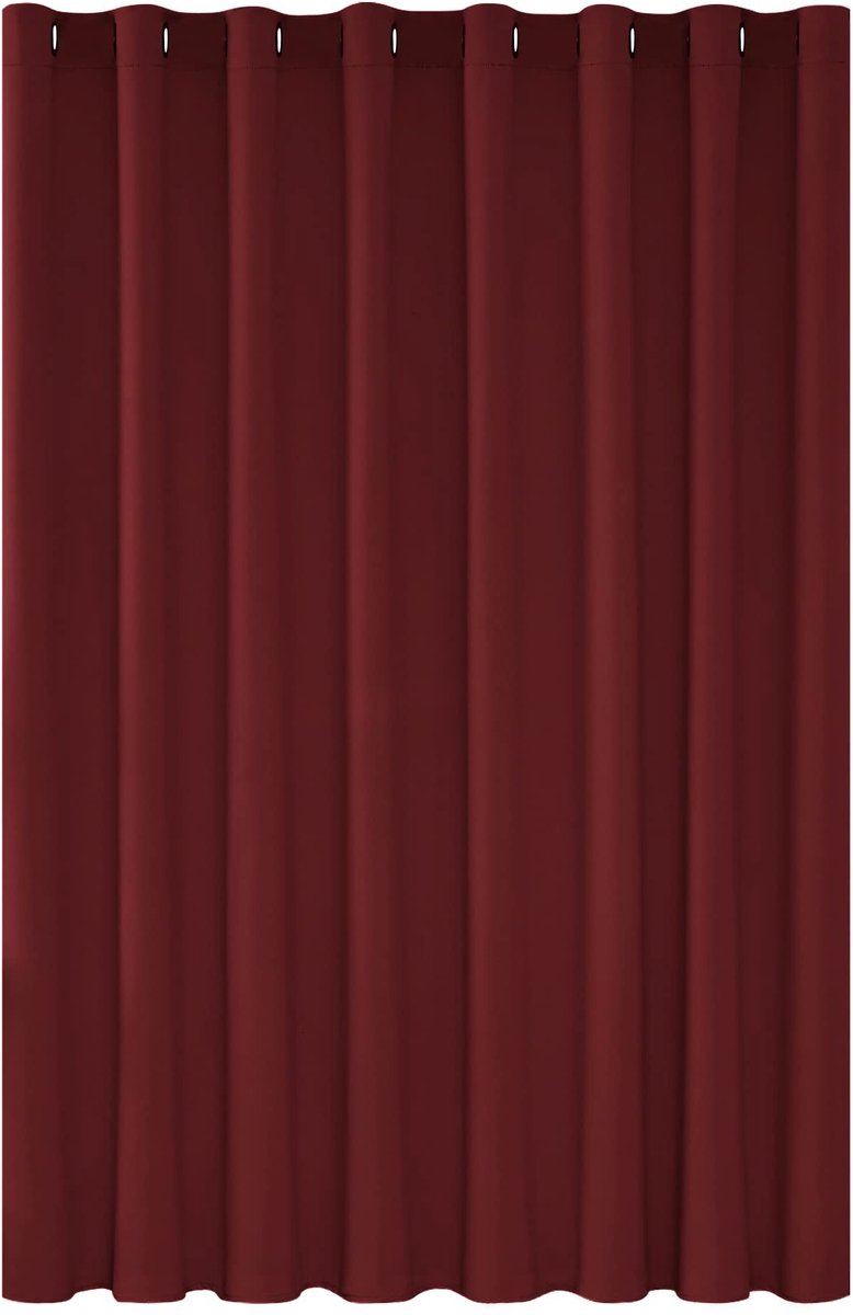 Omgoods - Verduisterende Gordijn 254x242cm, Donkerrood, Thermisch en Geluiddempend