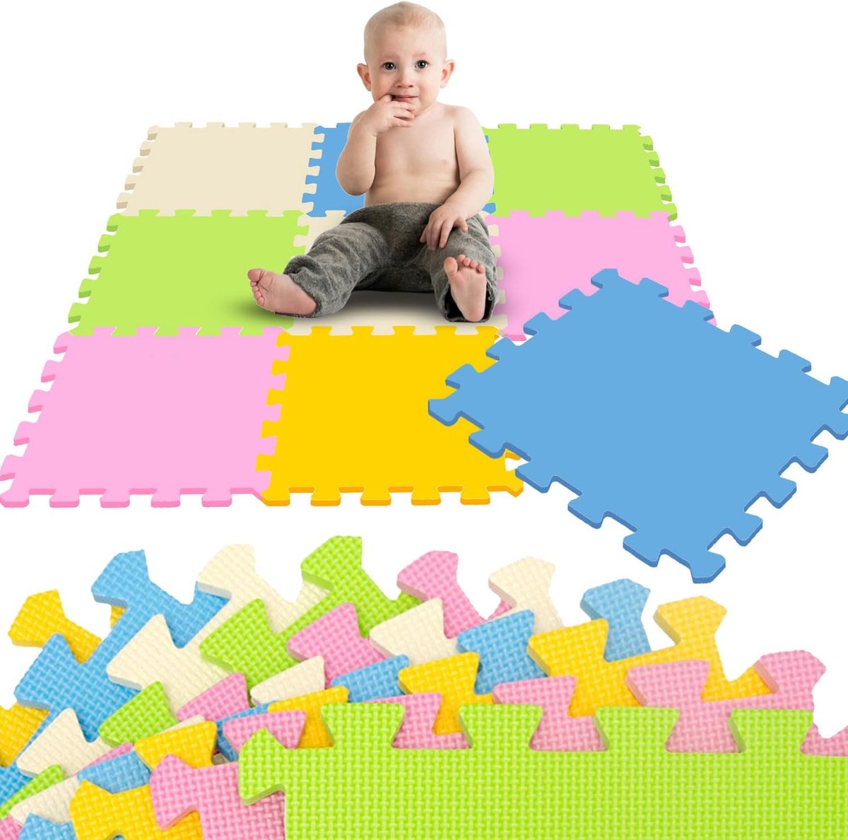 Omgoods - 9-Delige Puzzle Speelmat voor Baby's en Kinderen