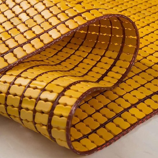 Zomerslaapmat Bamboe - Verkoelend Matras - Koel Slapen - Natuurlijk Materiaal - 1.8 x 2.2m - Natuurlijk — afbeelding 4